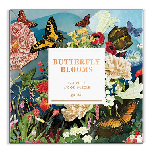 Butterfly Blooms 144 Piece Wood Jigsaw Puzzle