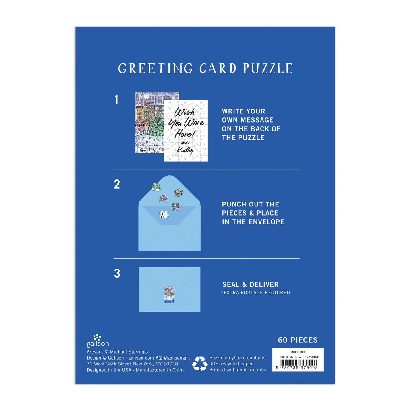 Michael Storrings Christmas in the City Greeting Card Puzzle